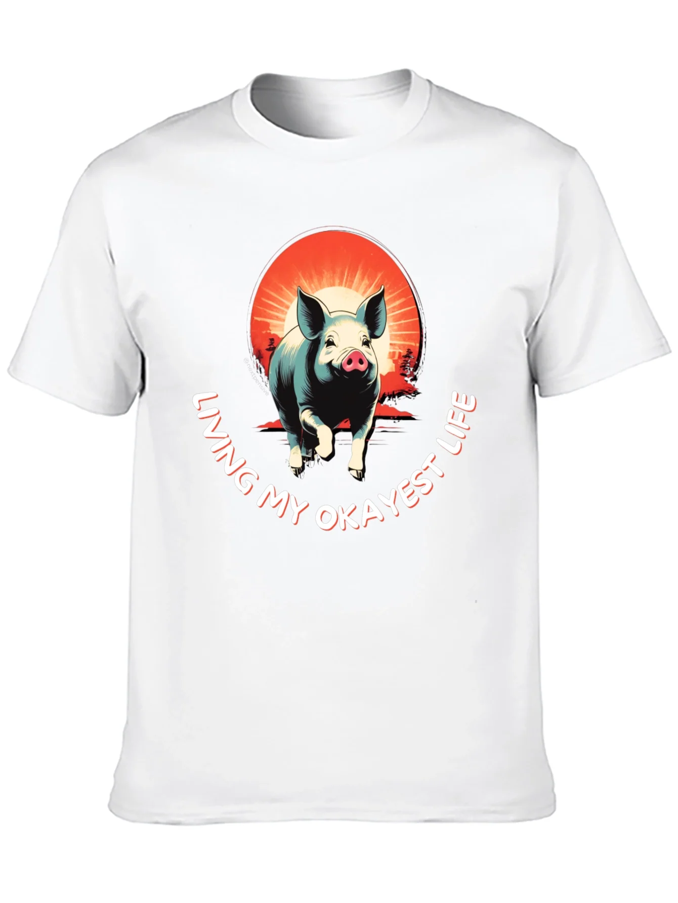 Living My Okayest Life Pig Graphic Tee