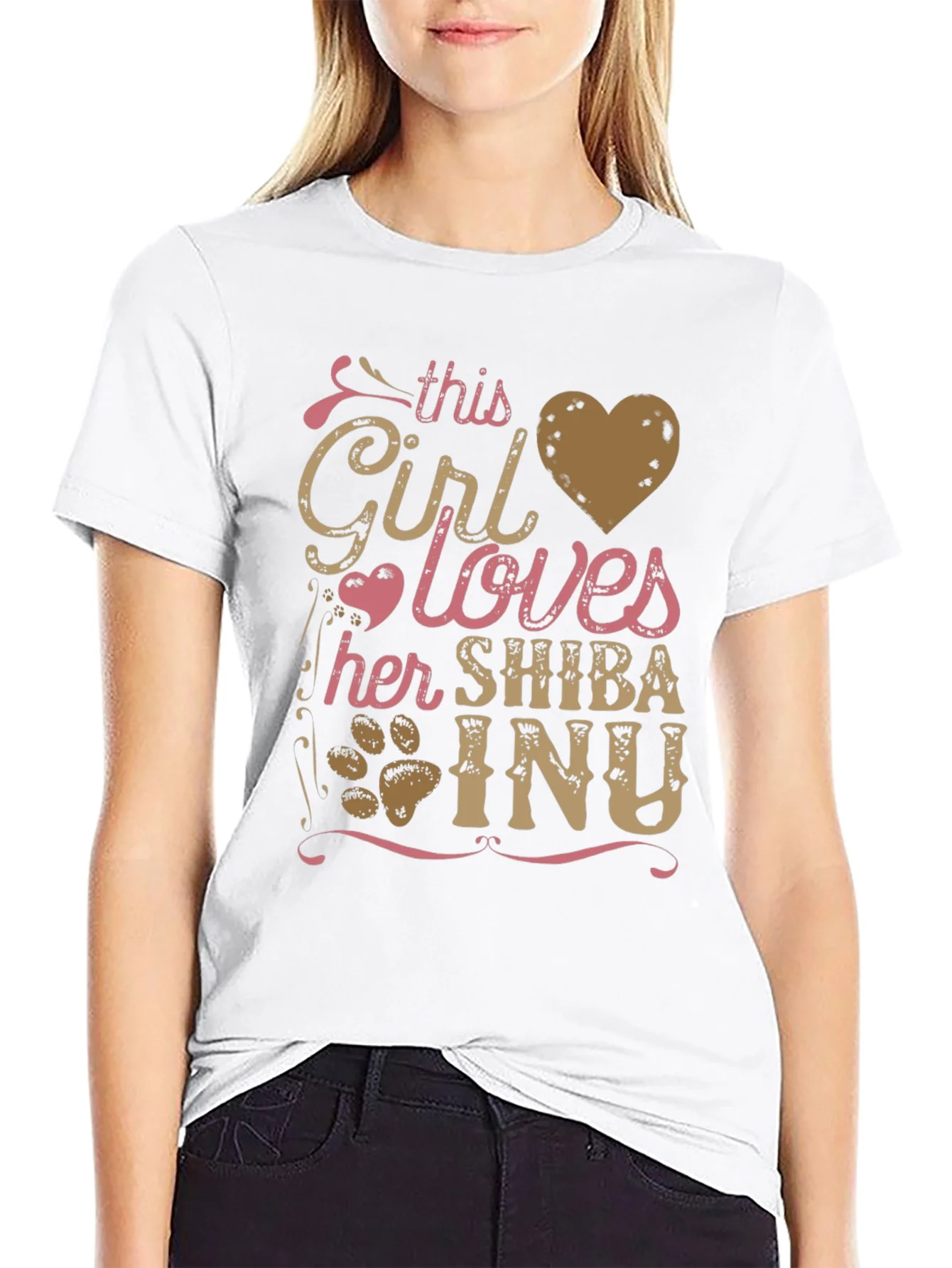 Girl Loves Shiba Inu T-Shirt