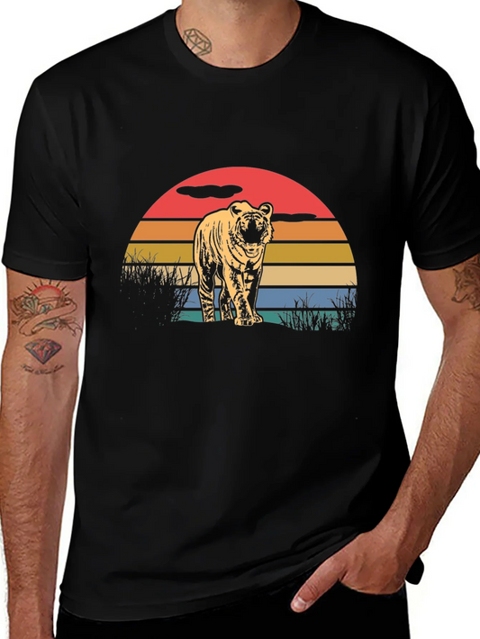 Vintage Tiger Sunset Graphic Tee