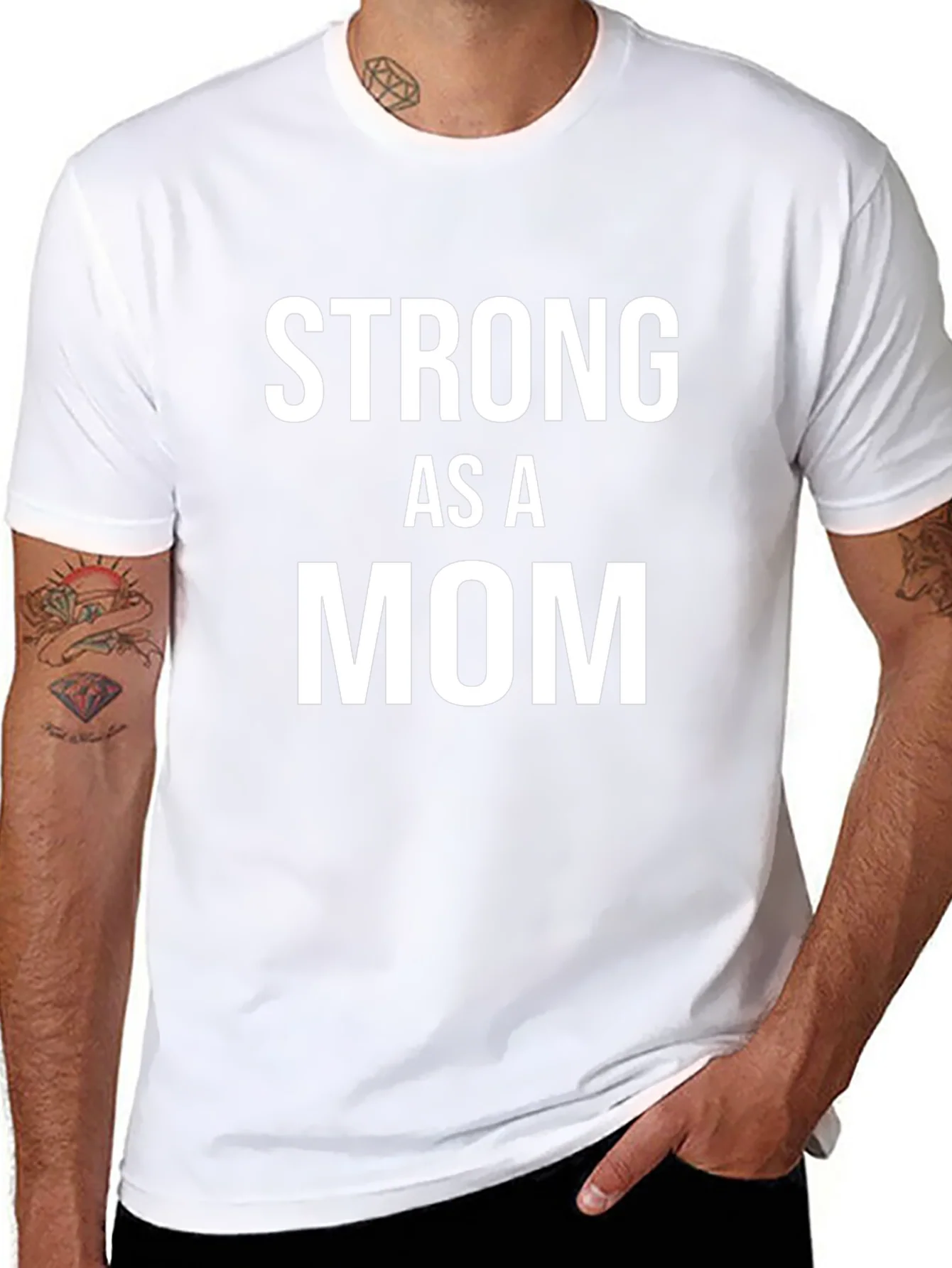 Strong As A Mom Graphic T-Shirt