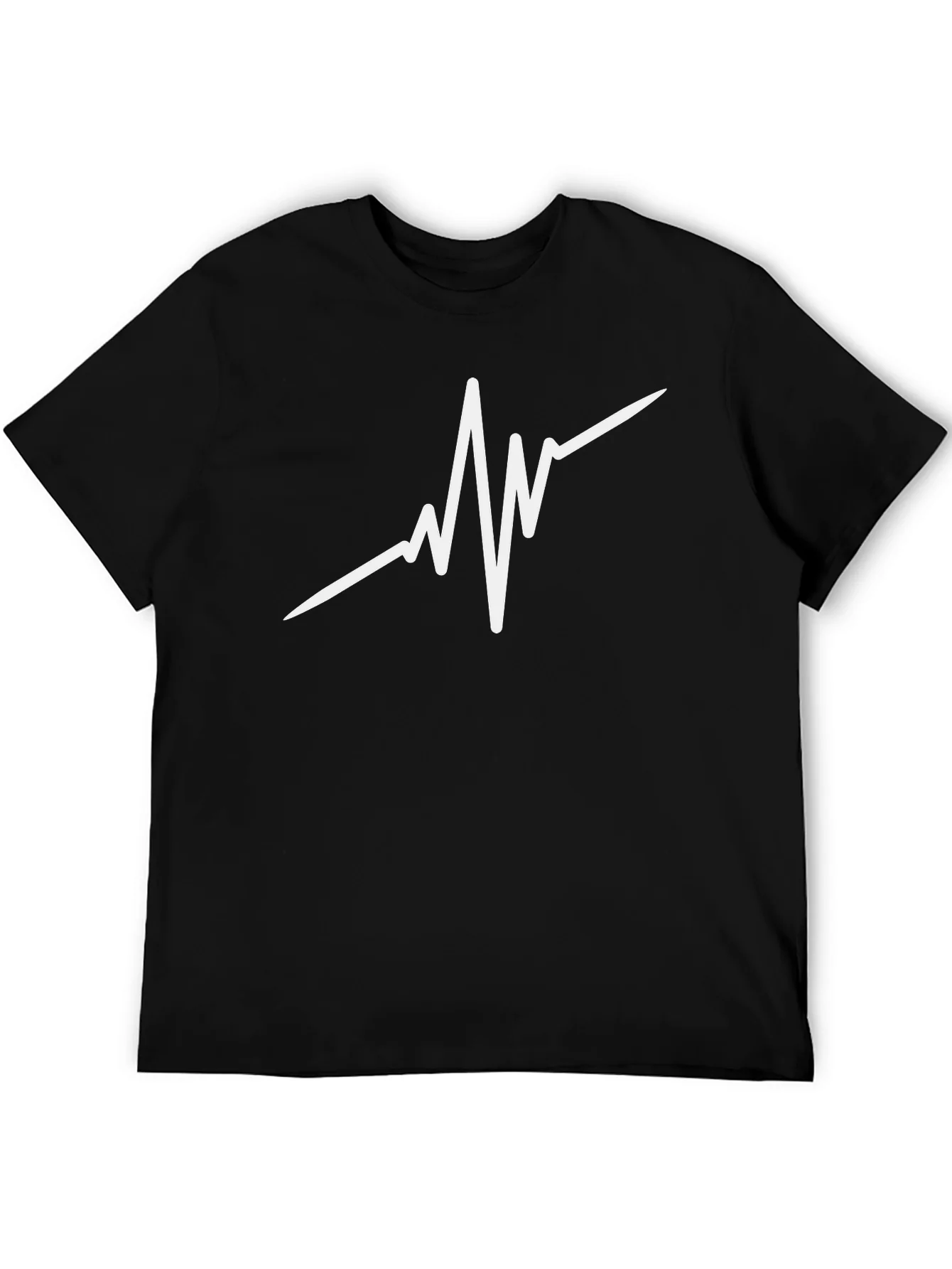 Heartbeat Graphic Black T-Shirt