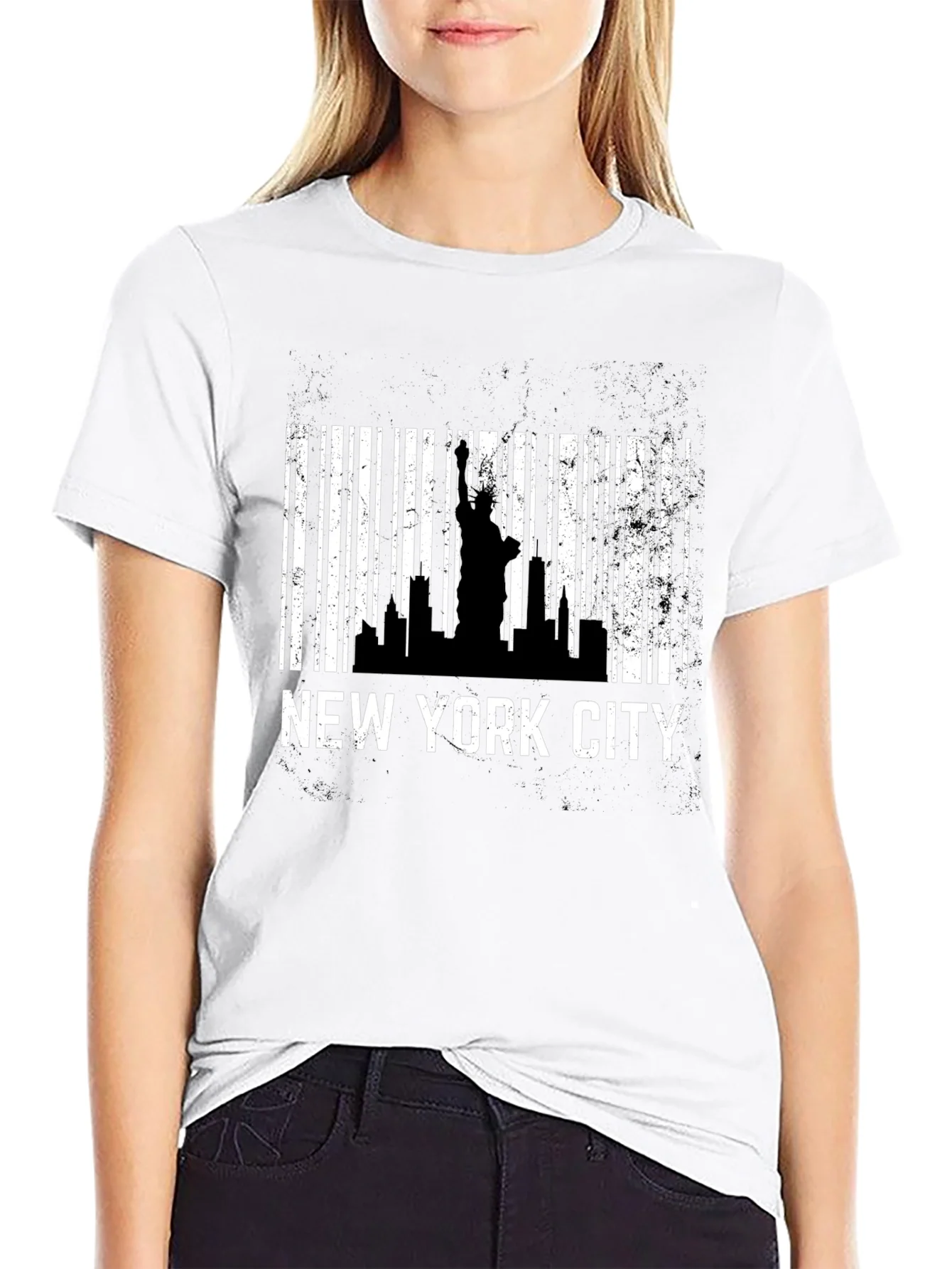 New York City Skyline Barcode T-Shirt