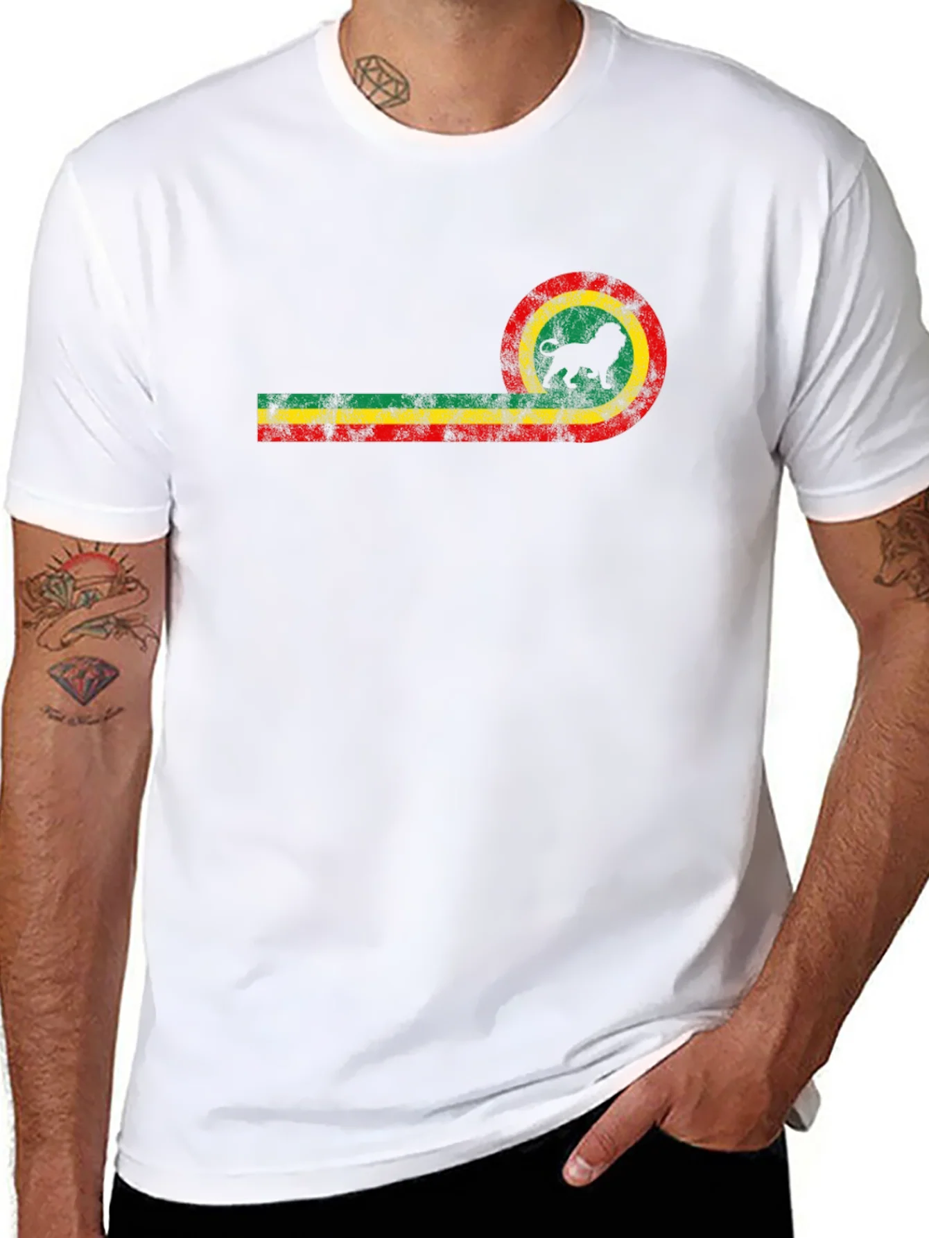 Rasta Lion Black T-Shirt - Reggae Style Tee