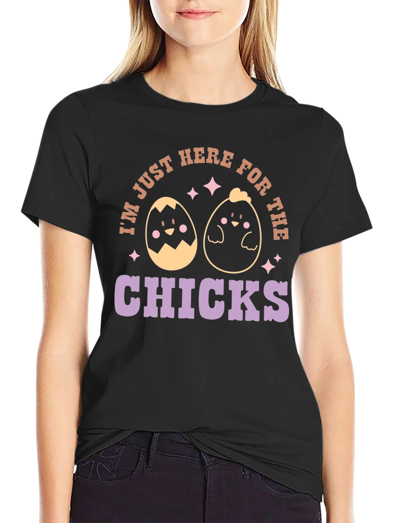 Easter Chick T-Shirt - Here For The Chicks