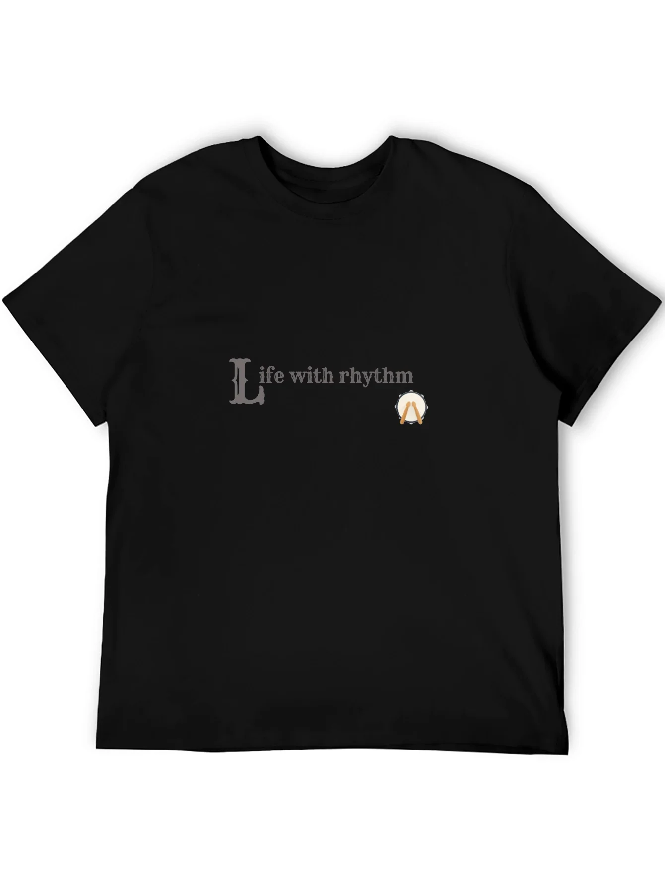 Life with Rhythm Black Graphic Tee