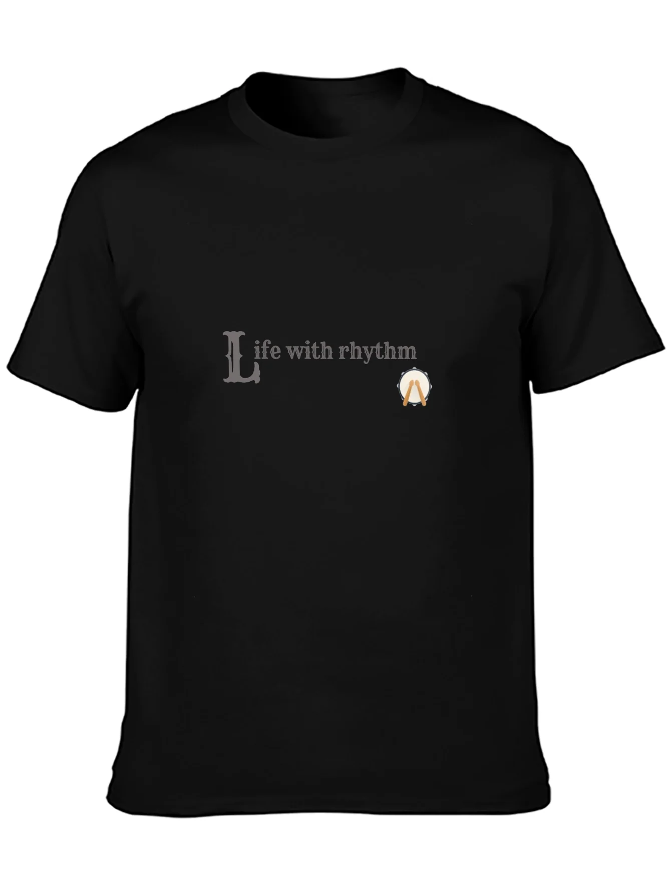 Life with Rhythm Black Graphic Tee