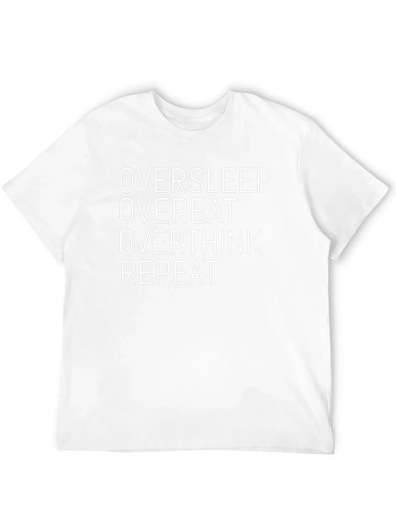 Oversleep Overeat Graphic Tee - Black Cotton T-Shirt