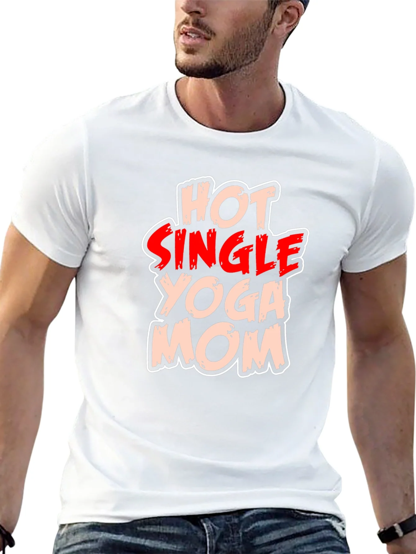Hot Single Yoga Mom T-Shirt - Black
