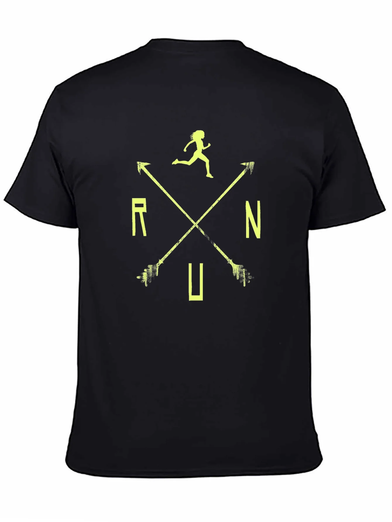 Run Arrow T-Shirt - Black Graphic Tee