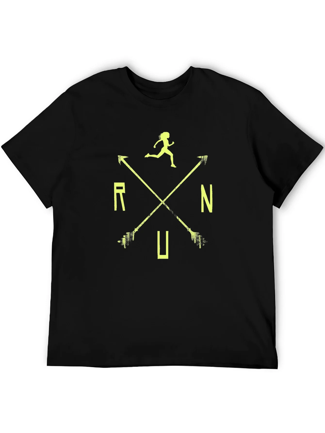 Run Arrow T-Shirt - Black Graphic Tee