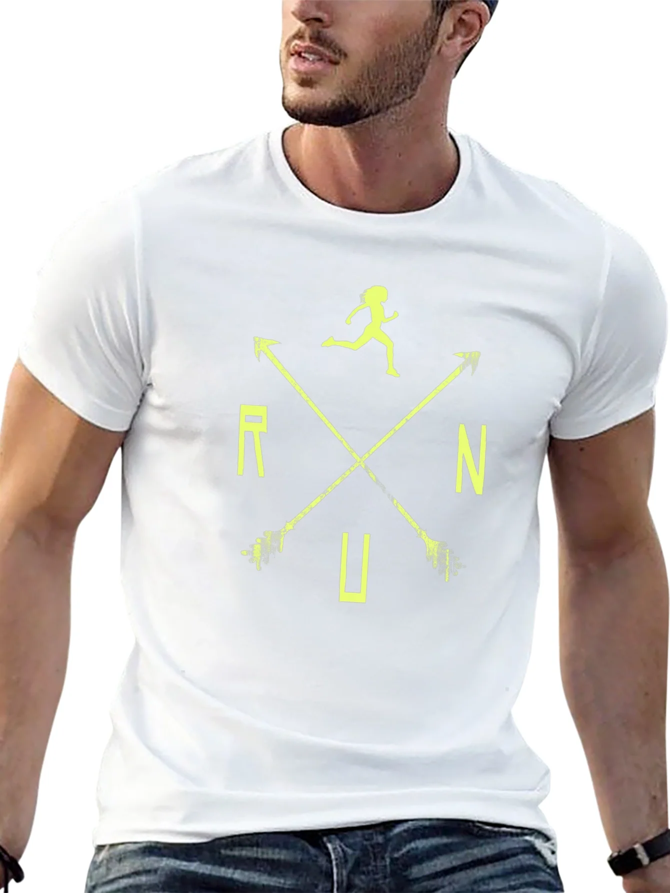 Run Arrow T-Shirt - Black Graphic Tee