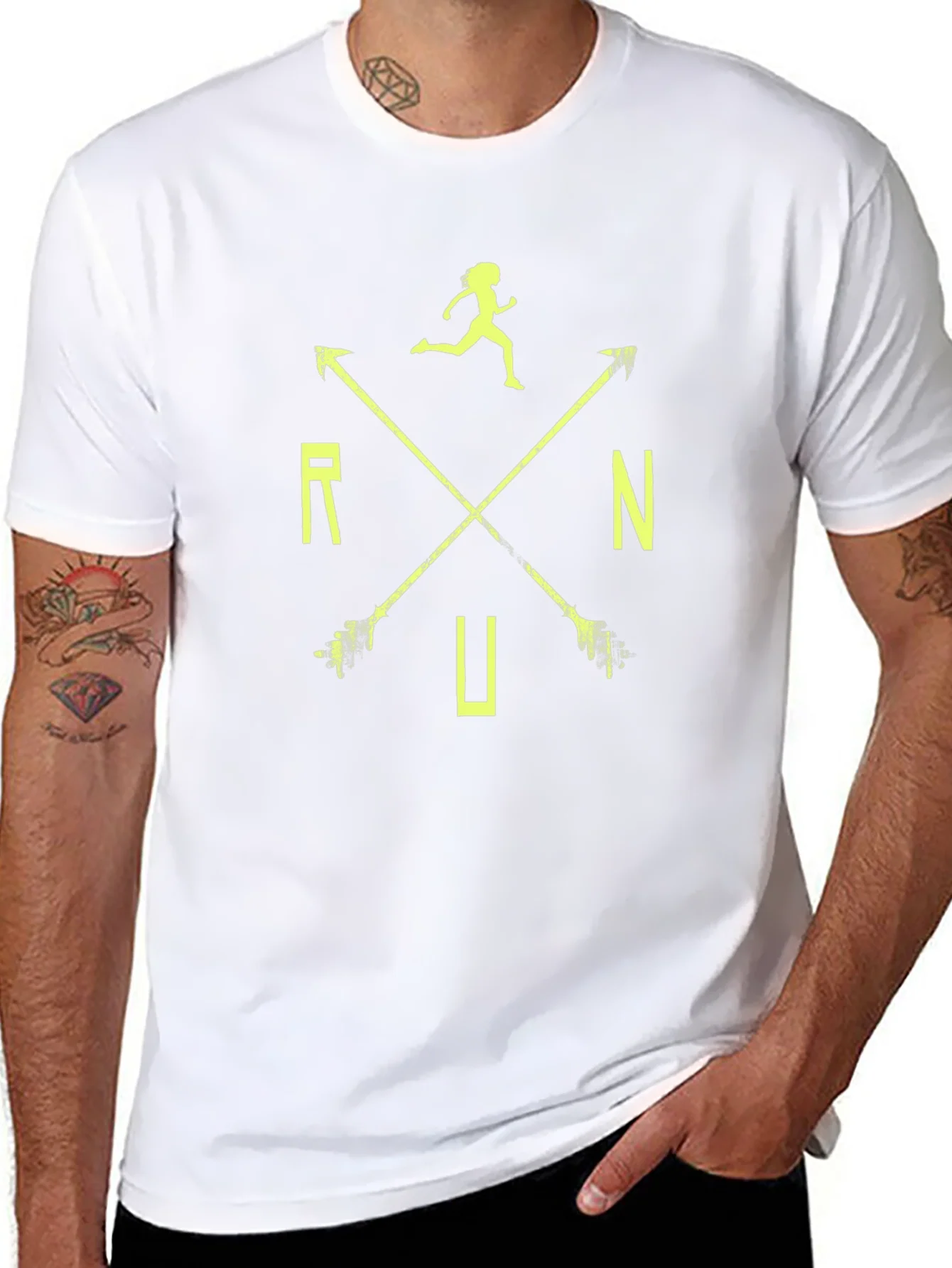 Run Arrow T-Shirt - Black Graphic Tee