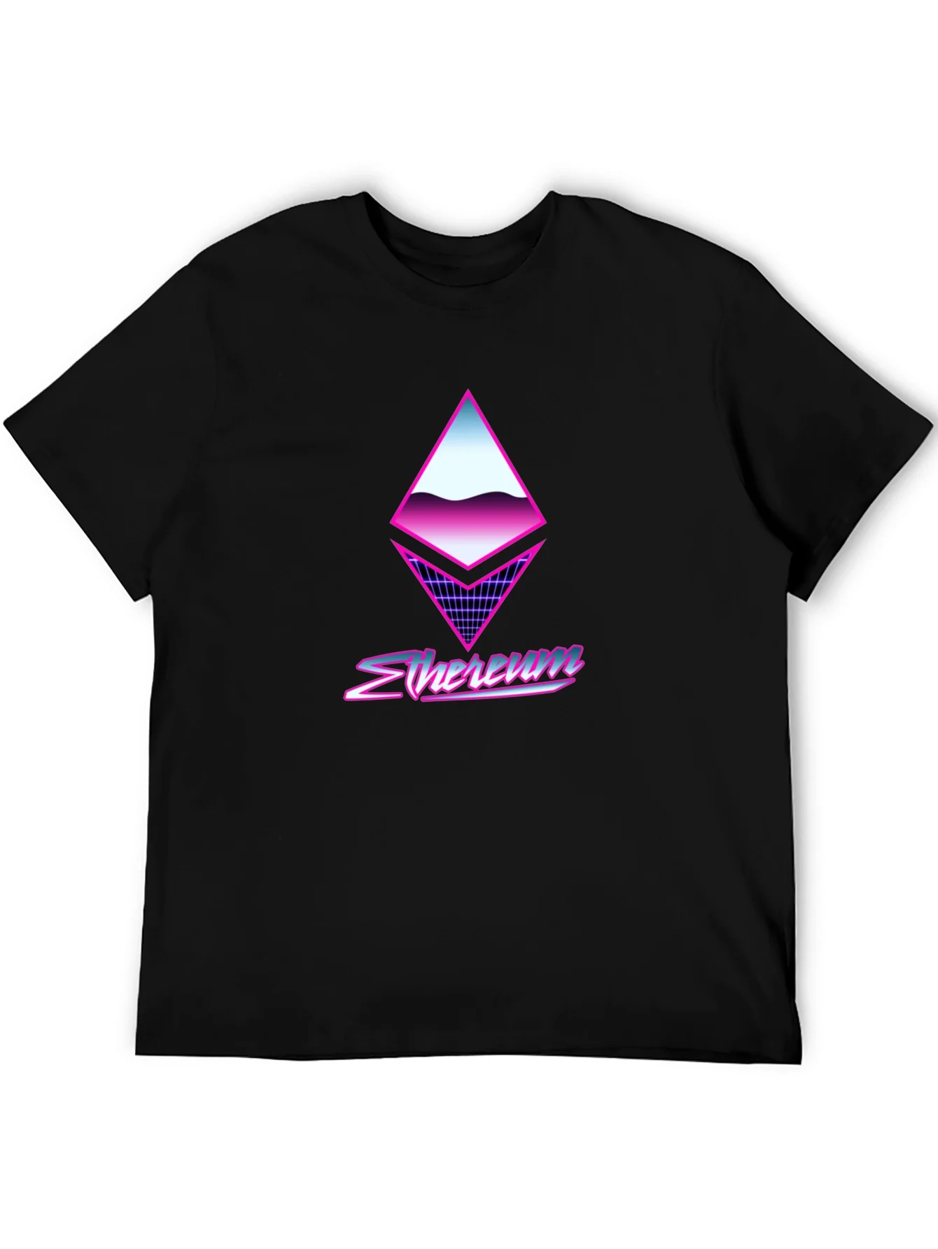 Retro Ethereum Crypto Black T-Shirt
