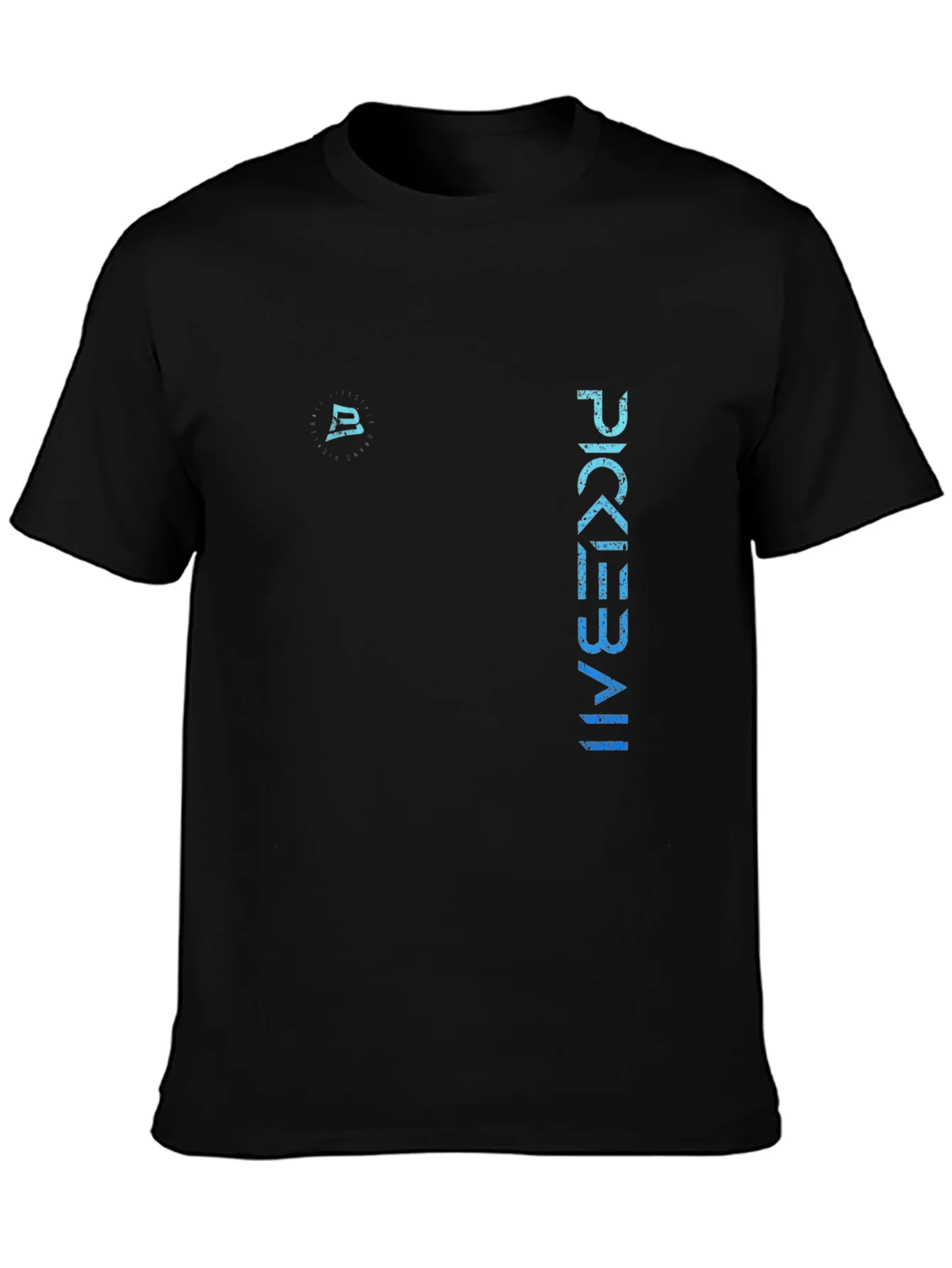 Pickleball Graphic Tee - Black Cotton T-Shirt