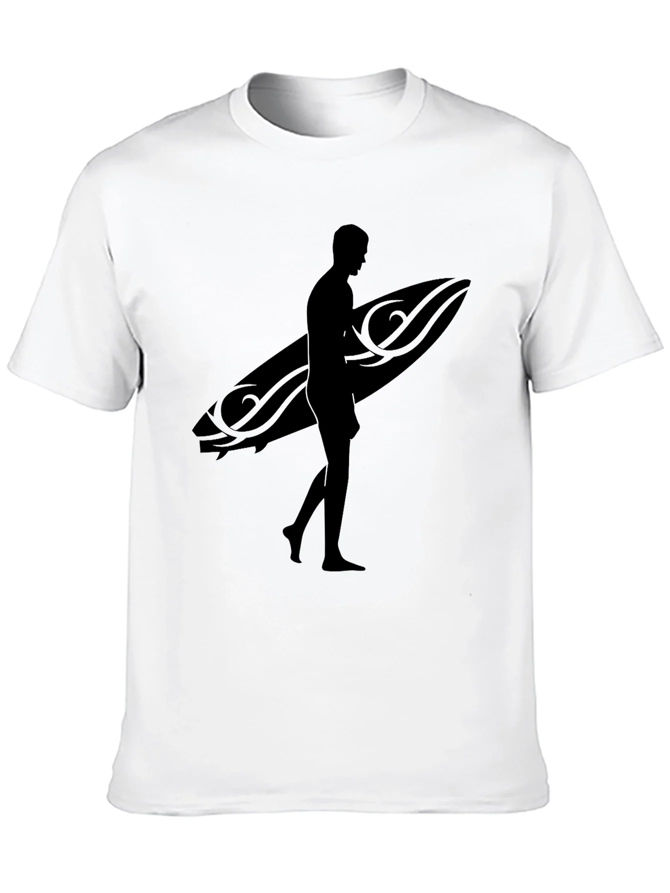 Black Surfer Silhouette T-Shirt