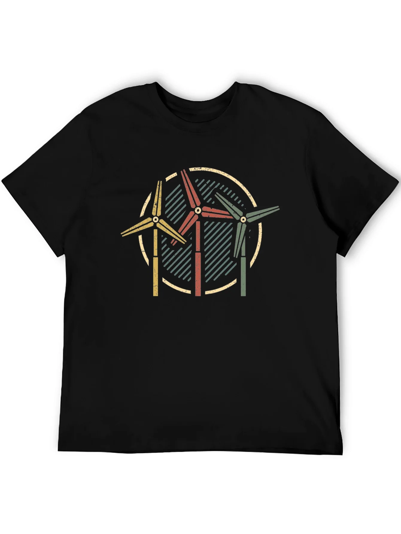 Retro Wind Turbine Graphic Tee