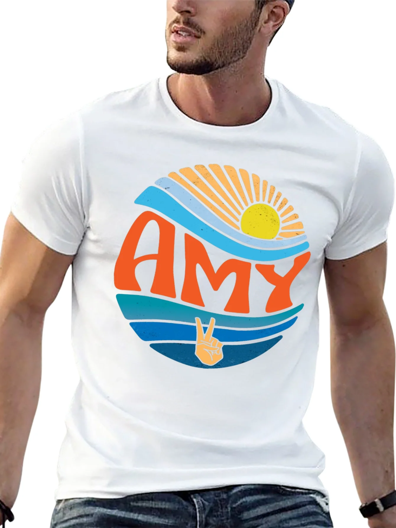 Amy Retro Vibe T-Shirt - Peace & Sunshine