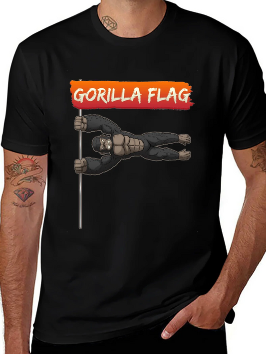 Gorilla Flag T-Shirt - Black Graphic Tee