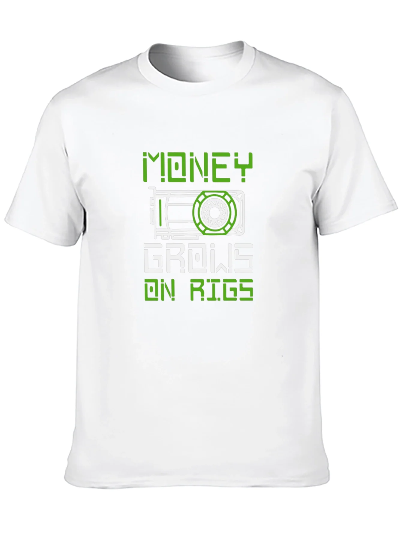 Crypto Mining T-Shirt: Money Grows On Rigs - Black