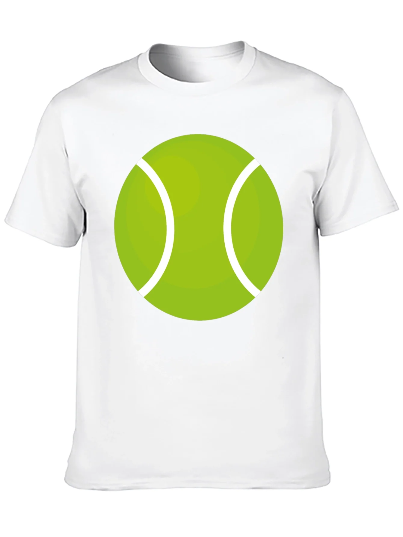 Tennis Ball Graphic Tee - Black Cotton Casual Shirt