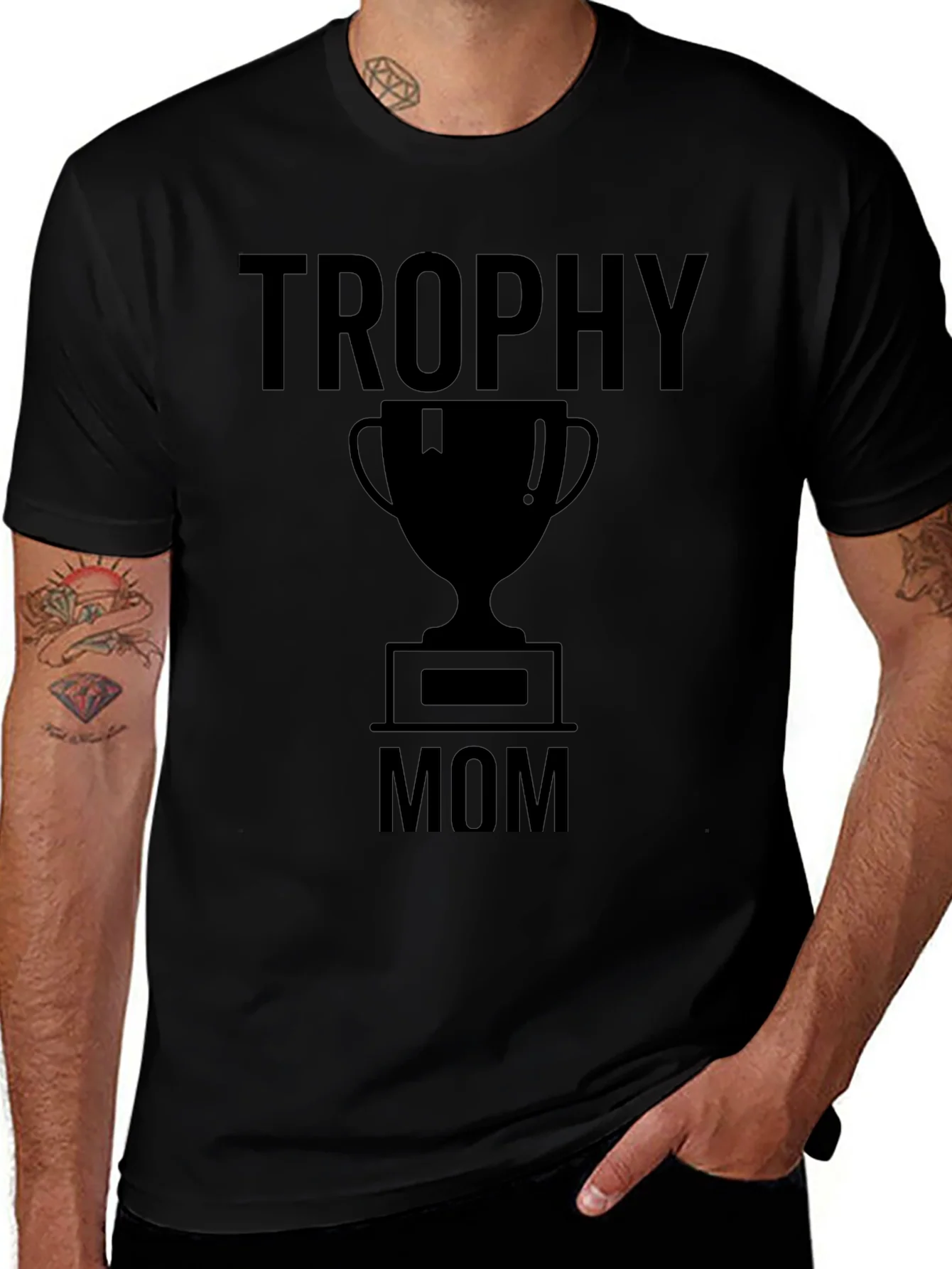 Trophy Mom T-Shirt - Black Graphic Tee
