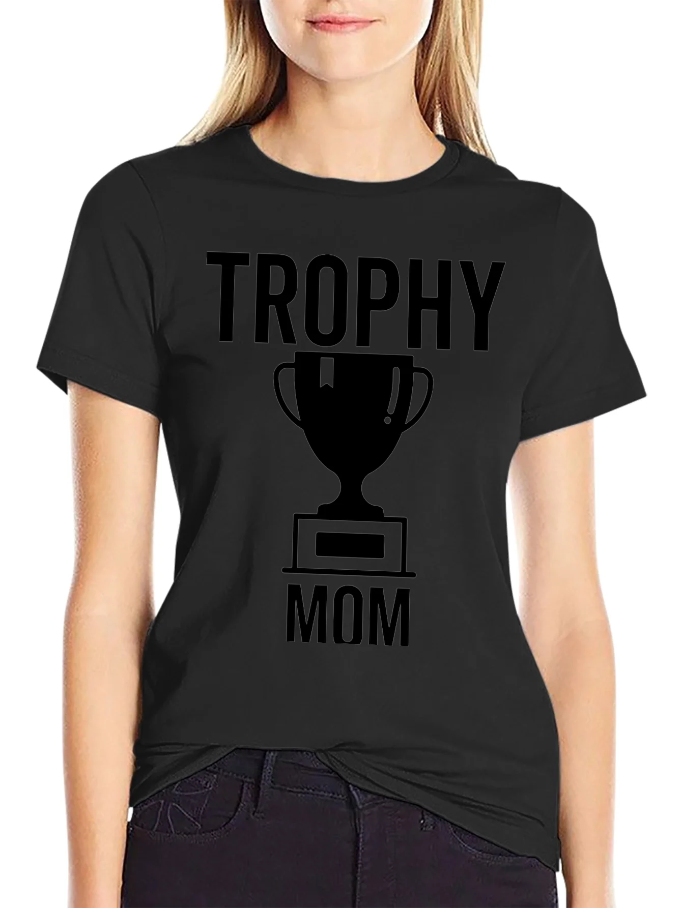 Trophy Mom T-Shirt - Black Graphic Tee