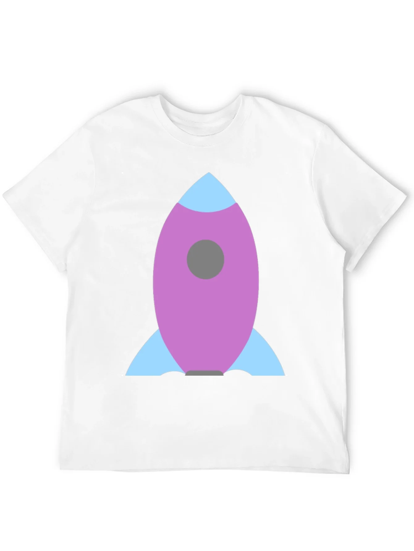 Rocket Graphic Black Tee - Blast Off in Style!