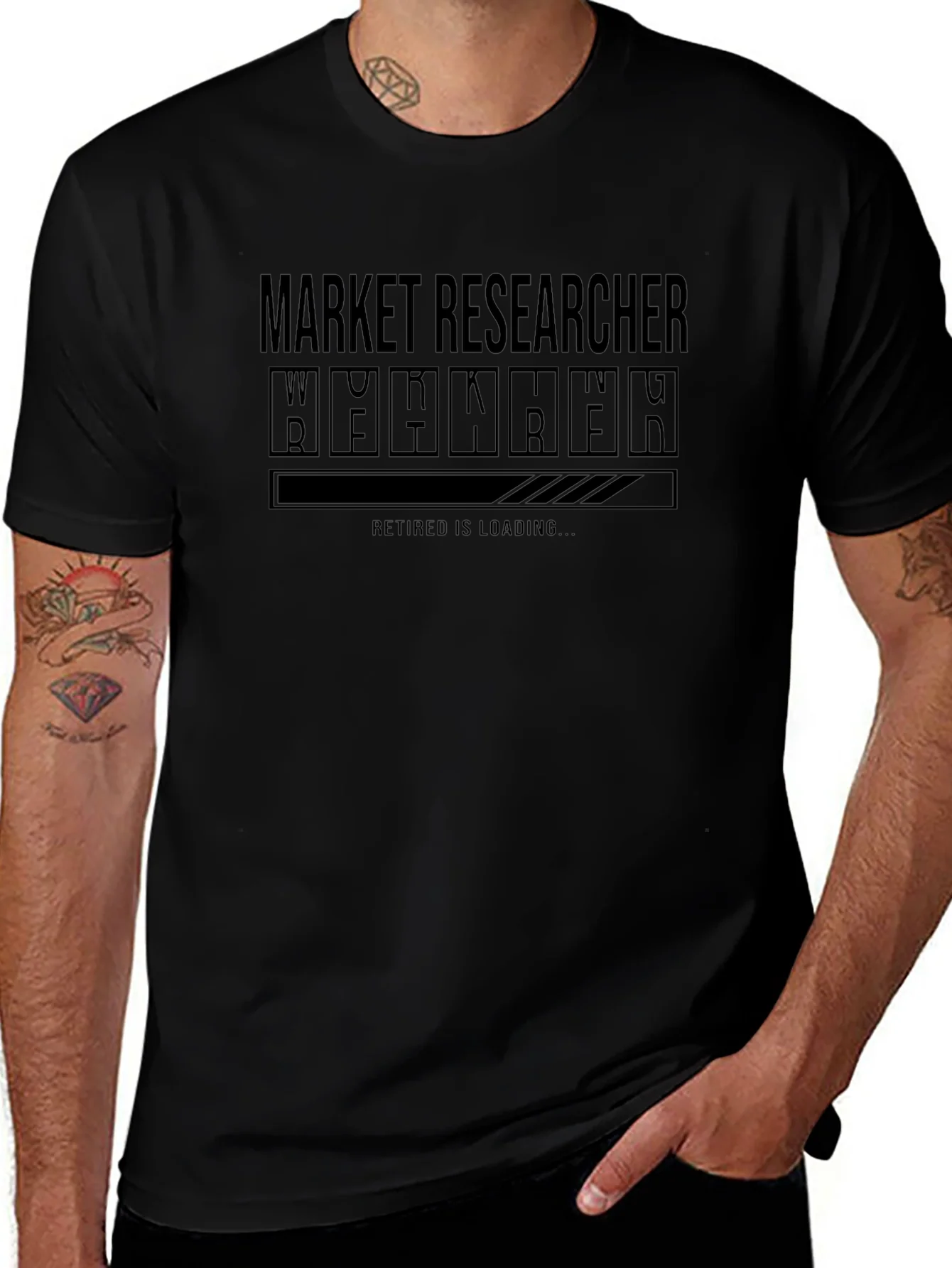 Market Researcher Retirement Loading T-Shirt