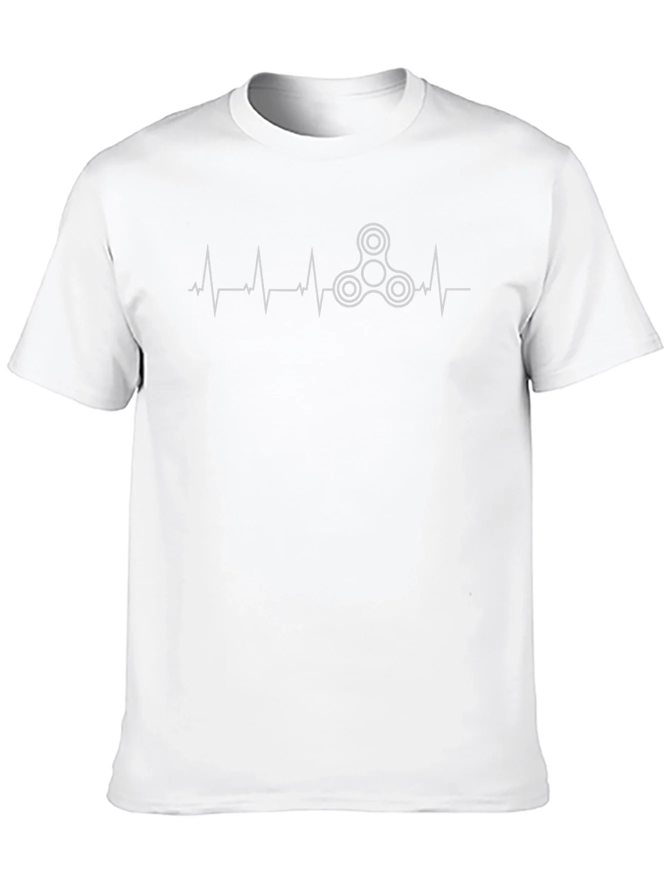 Fidget Spinner Heartbeat T-Shirt - Novelty Graphic Tee