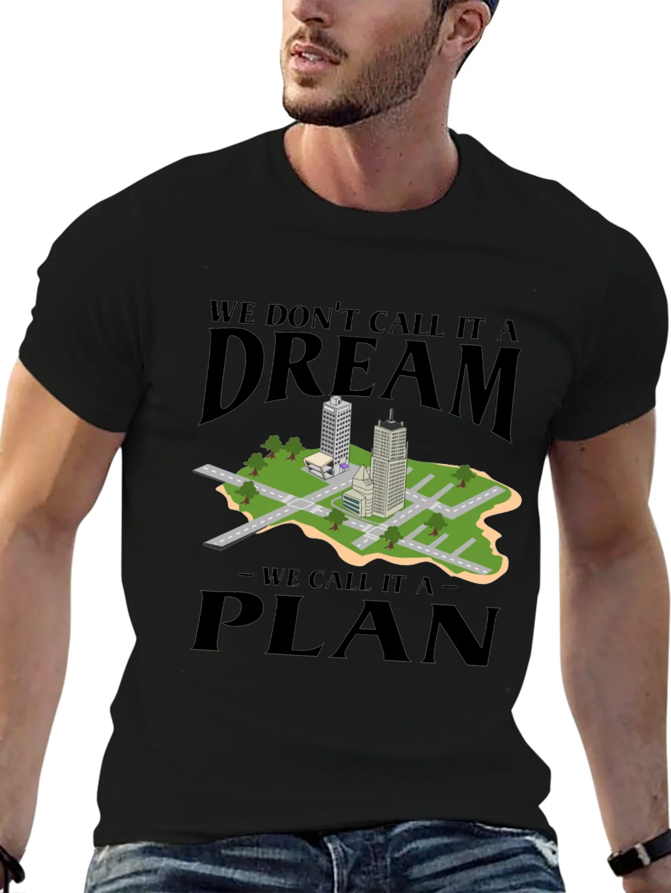 Dream Plan Cityscape Graphic Tee