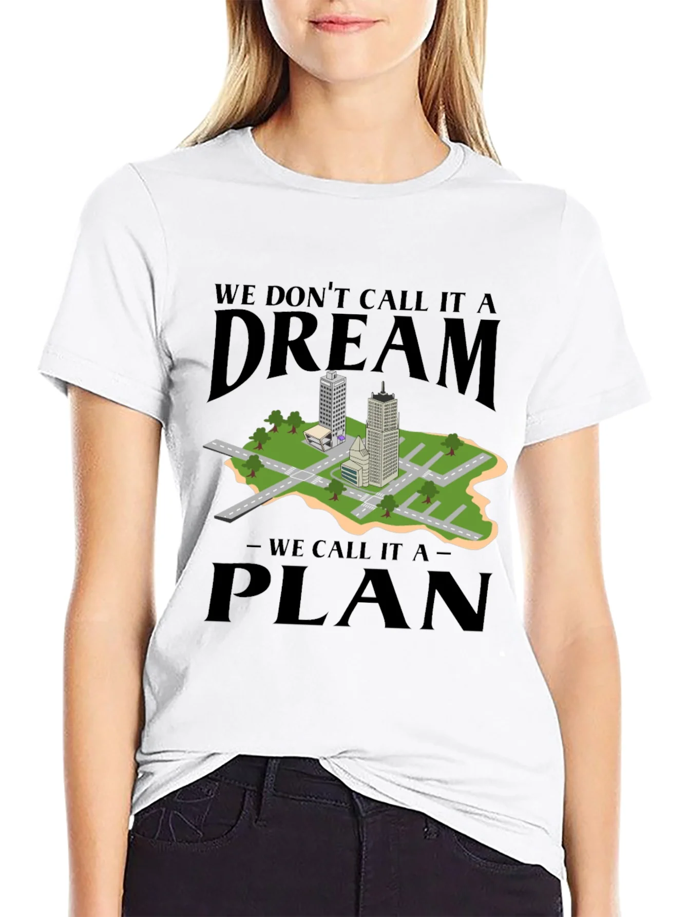 Dream Plan Cityscape Graphic Tee
