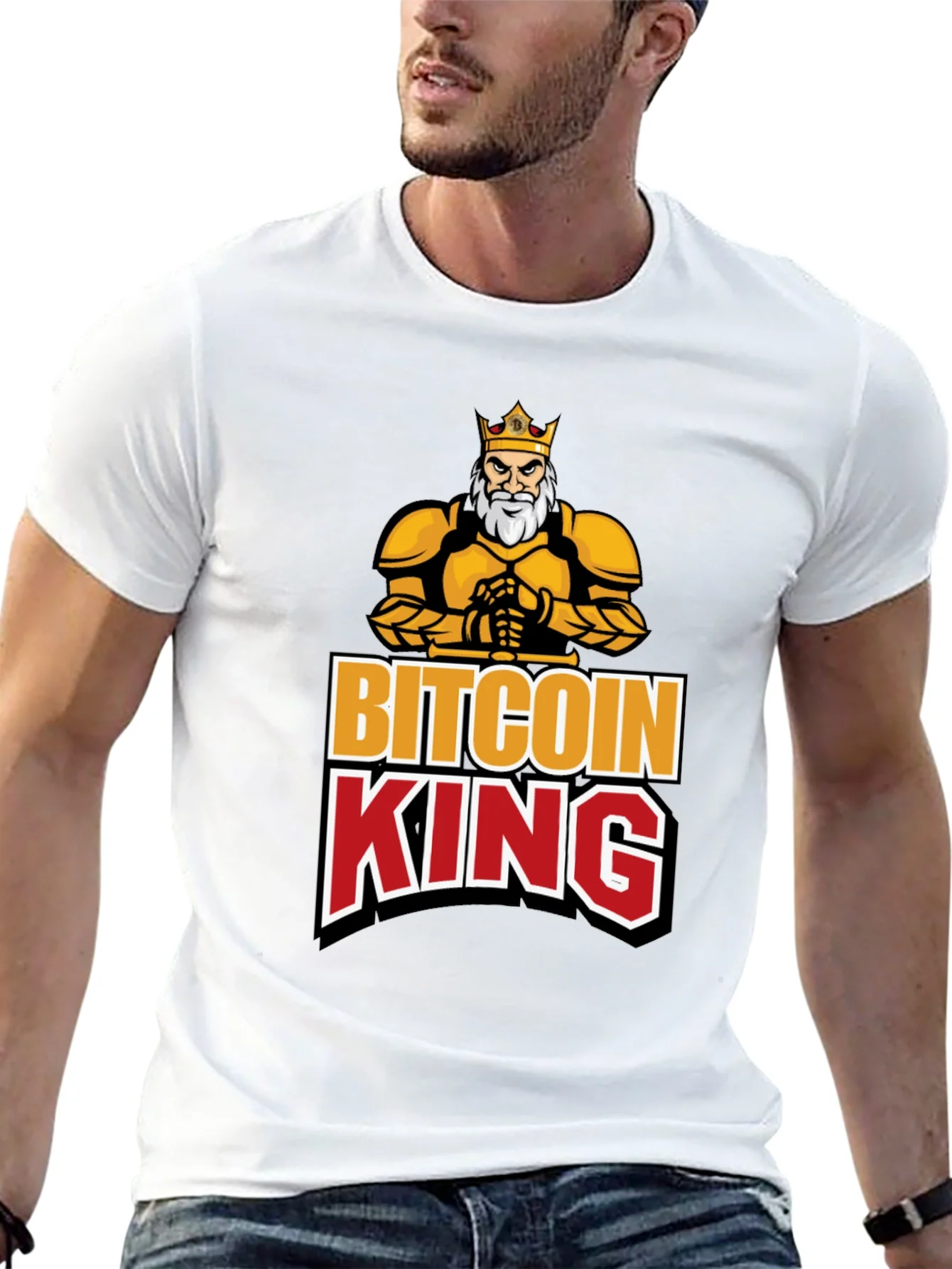 Bitcoin King Black Graphic T-Shirt