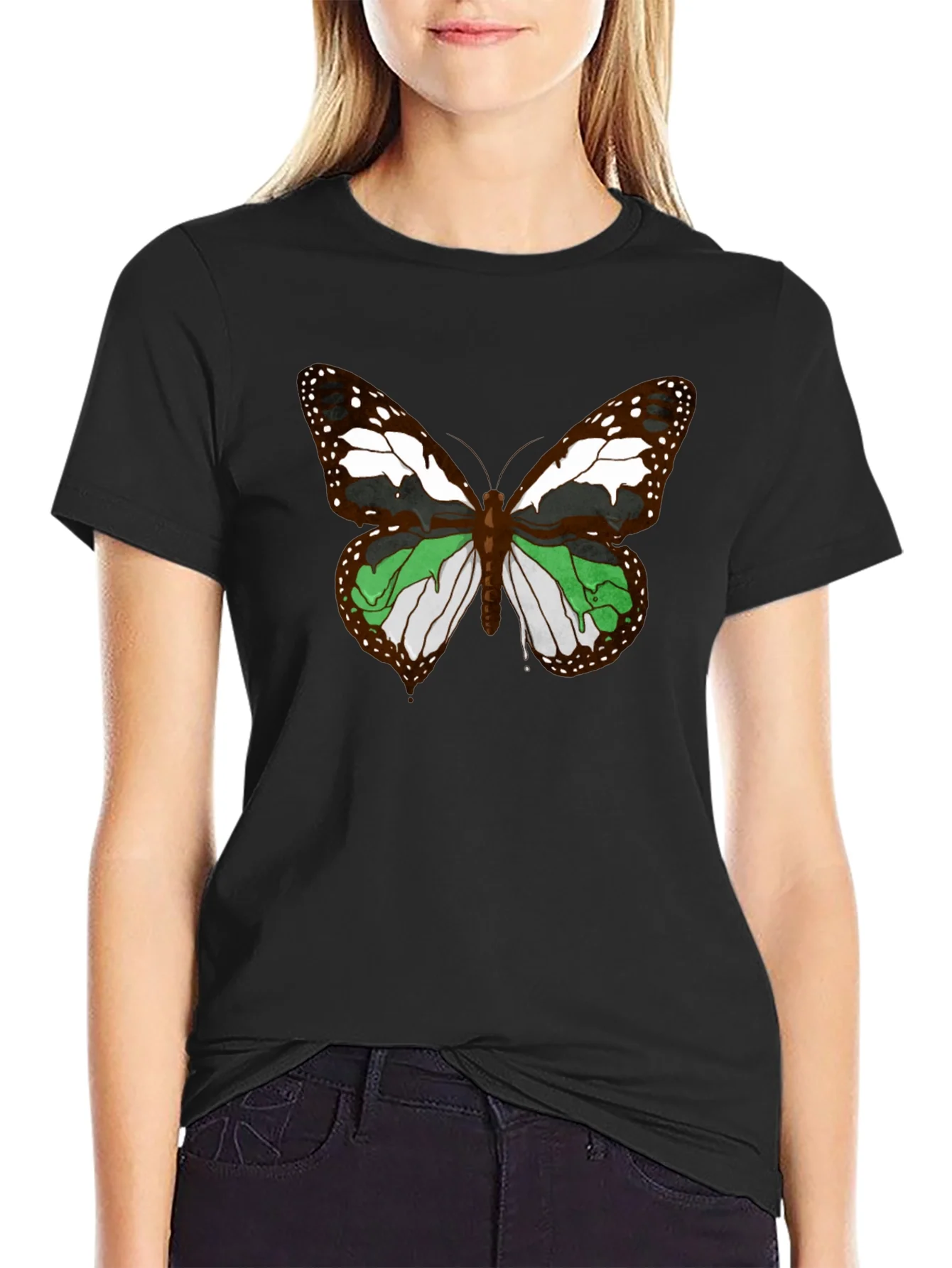 Butterfly Graphic T-Shirt - Black Cotton Tee