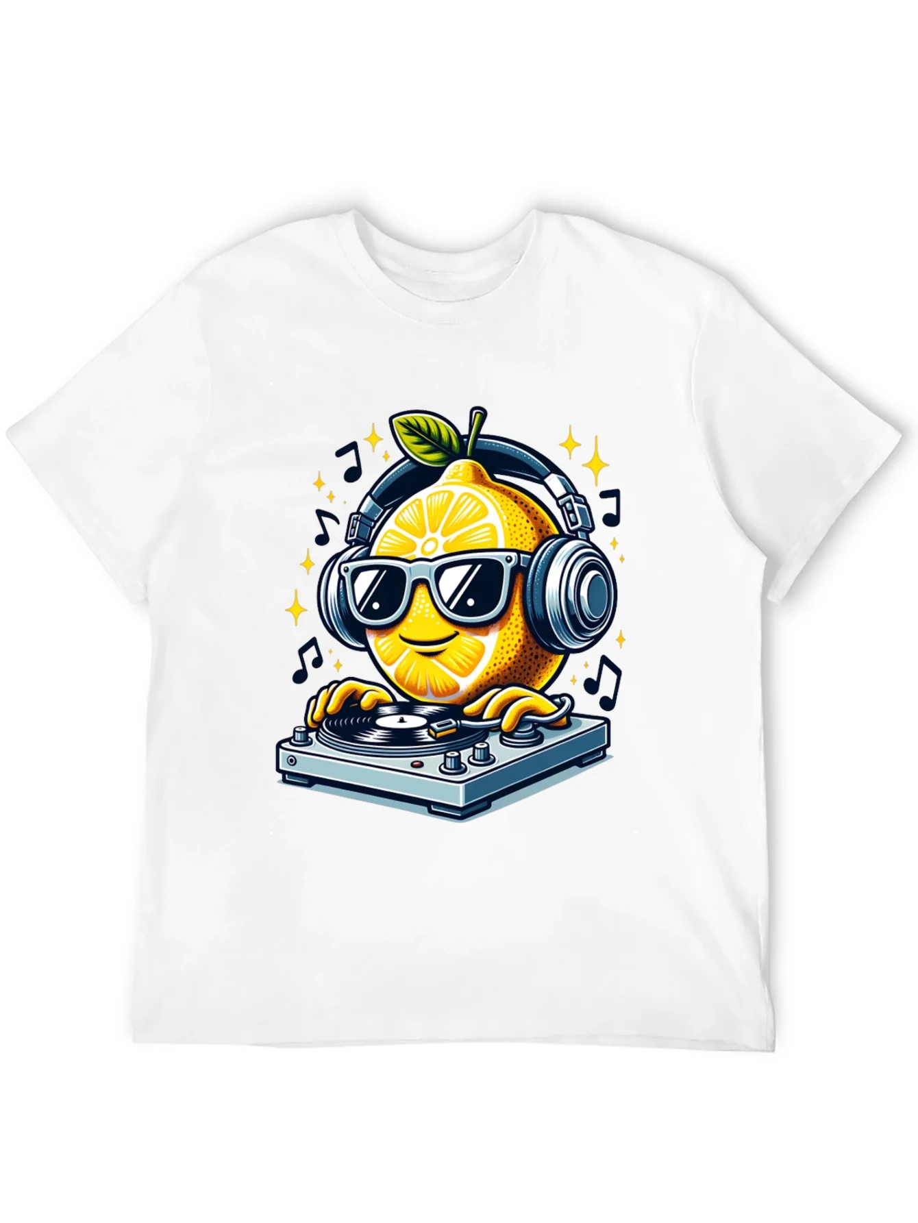 DJ Lemon Graphic T-Shirt - Funky Turntable Design