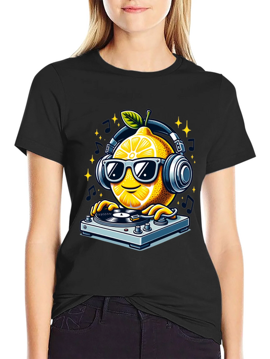 DJ Lemon Graphic T-Shirt - Funky Turntable Design