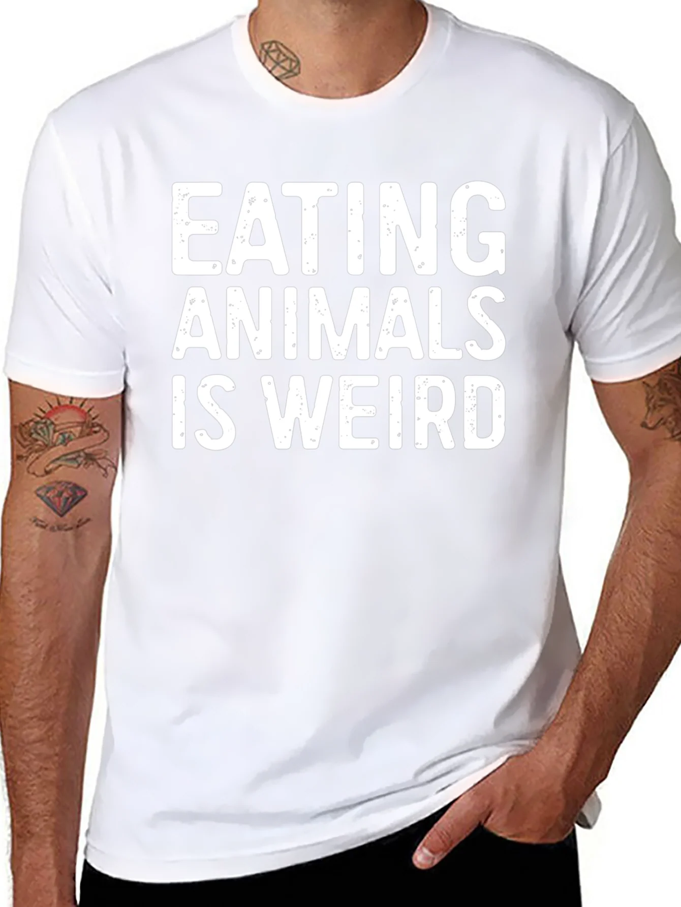 Vegan Statement T-Shirt: Eating Animals is Weird