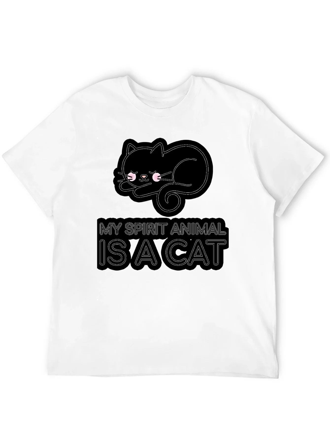 My Spirit Animal is a Cat T-Shirt - Black