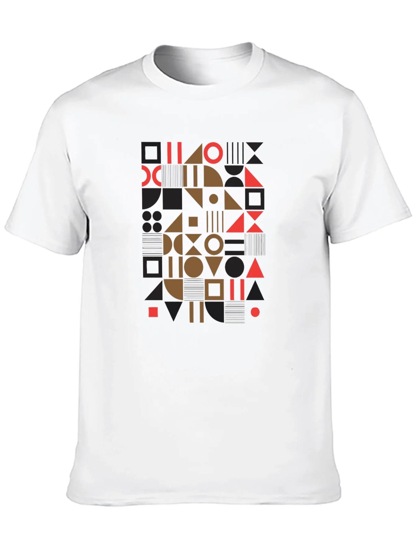 Geometric Pattern Black Tee