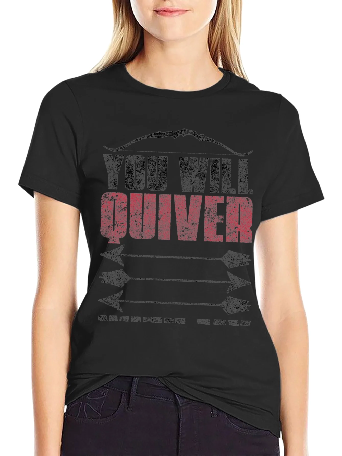 You Will Quiver Arrow Graphic Tee - Black