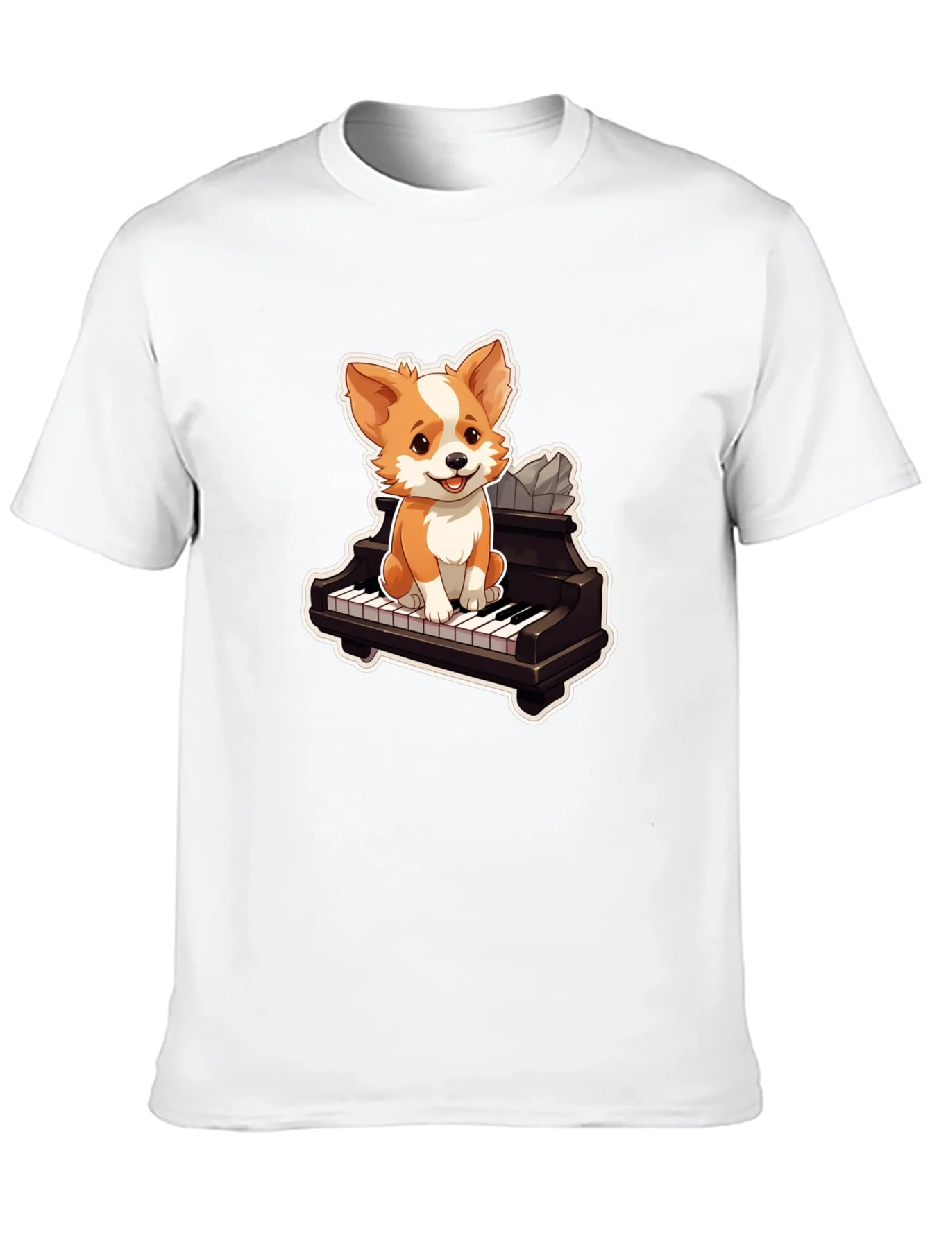 Dog Playing Piano T-Shirt