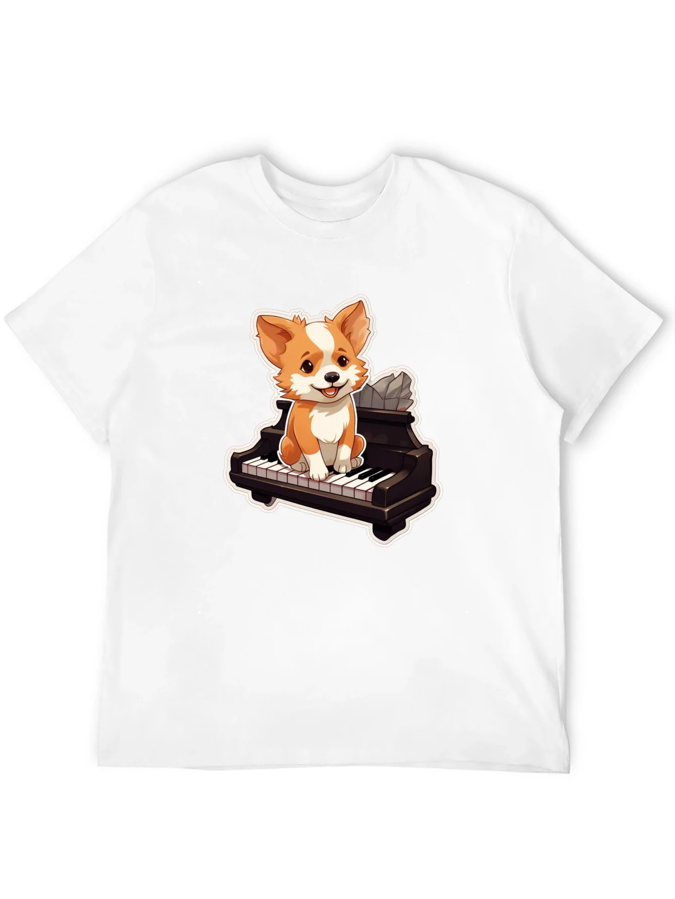 Dog Playing Piano T-Shirt