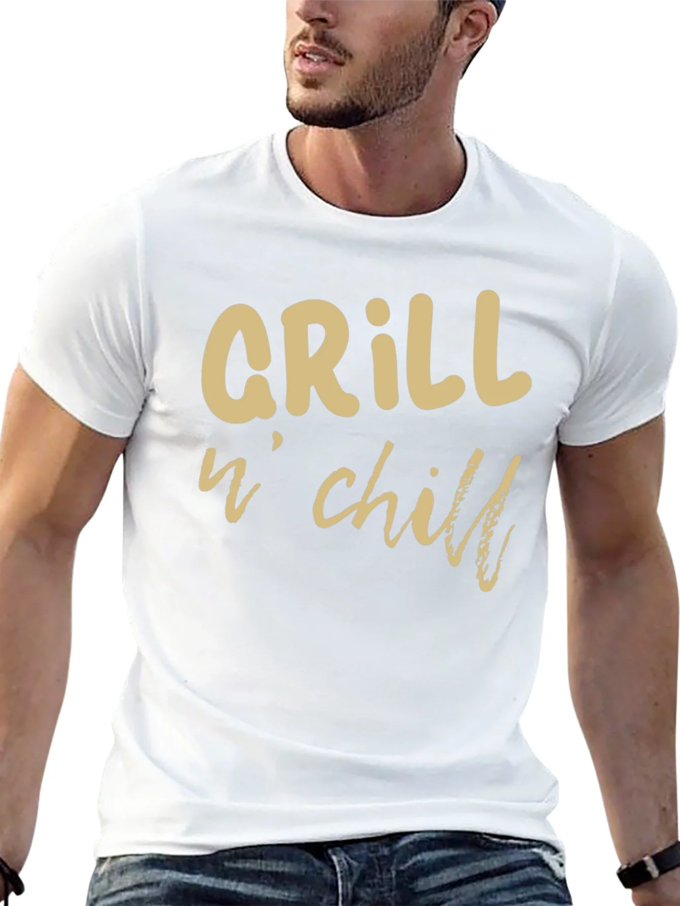 Grill n Chill Graphic T-Shirt - Black