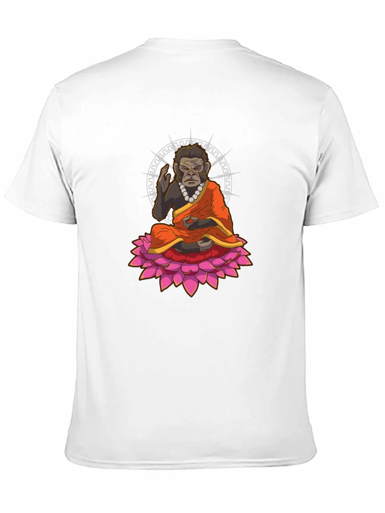Zen Gorilla T-Shirt - Meditating Ape Lotus