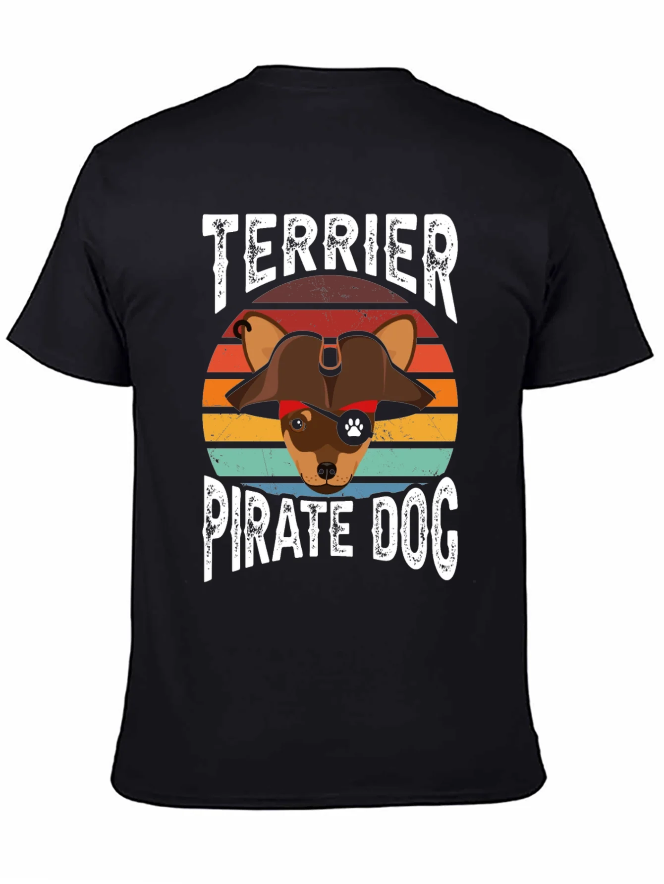 Terrier Pirate Dog Graphic T-Shirt