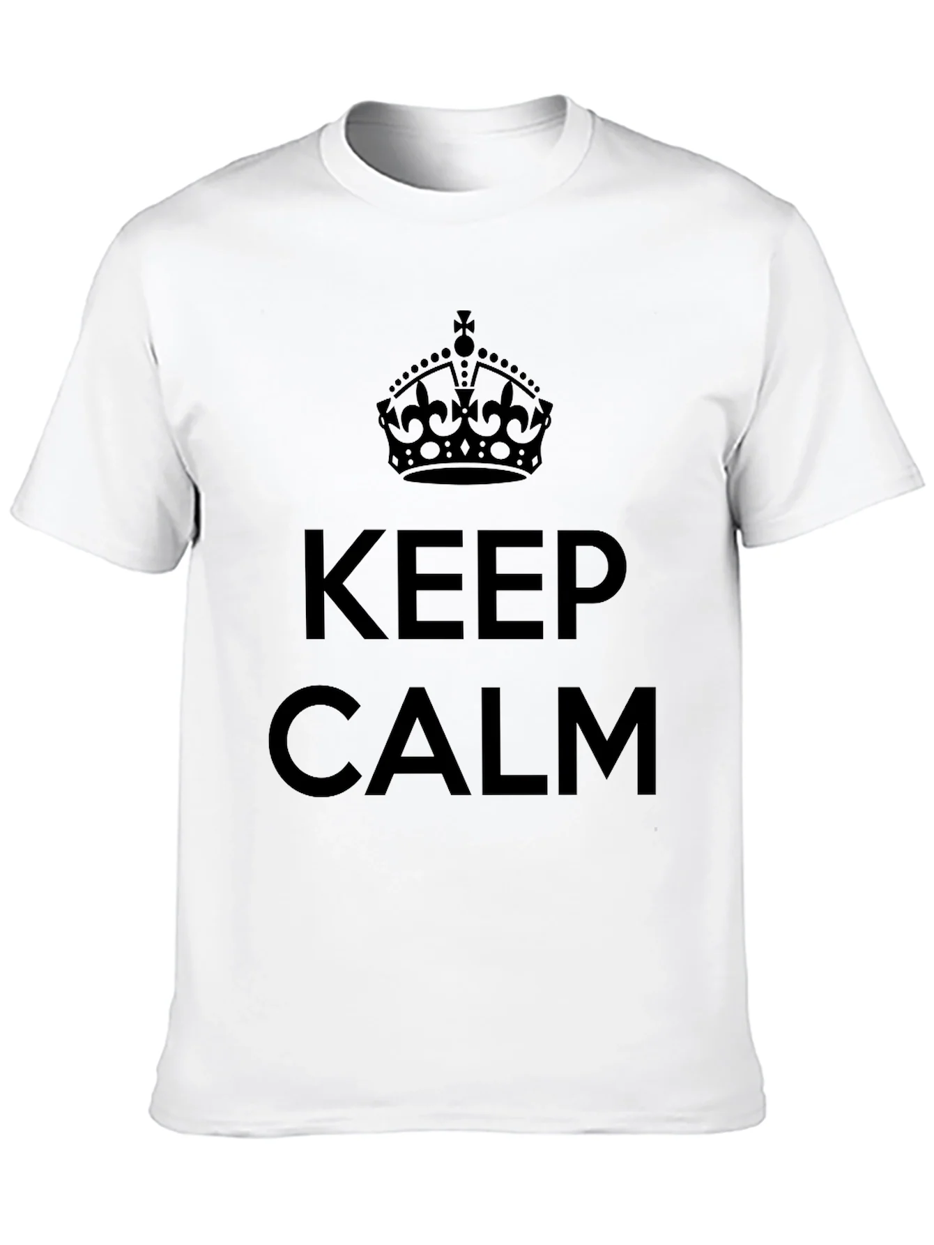 Keep Calm Crown Graphic T-Shirt - Classic Design