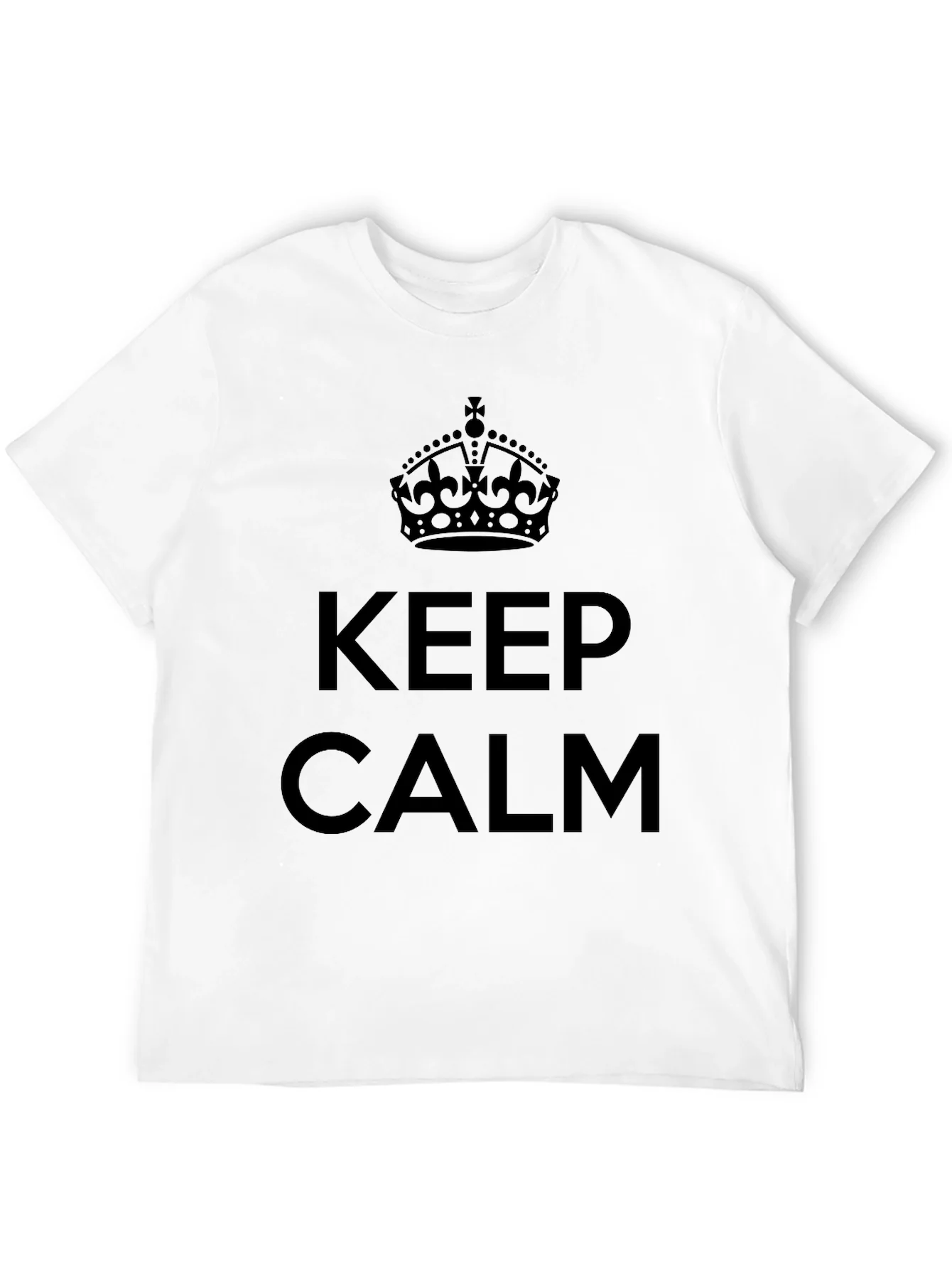 Keep Calm Crown Graphic T-Shirt - Classic Design
