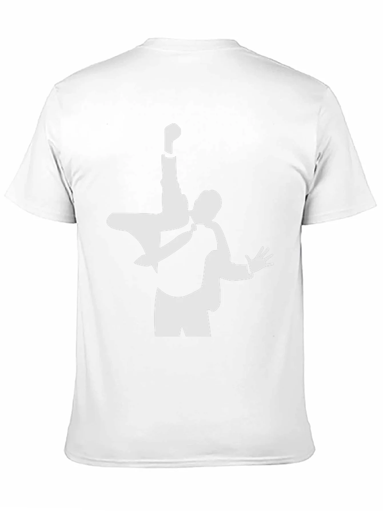 Black T-Shirt with Unique Silhouette Design