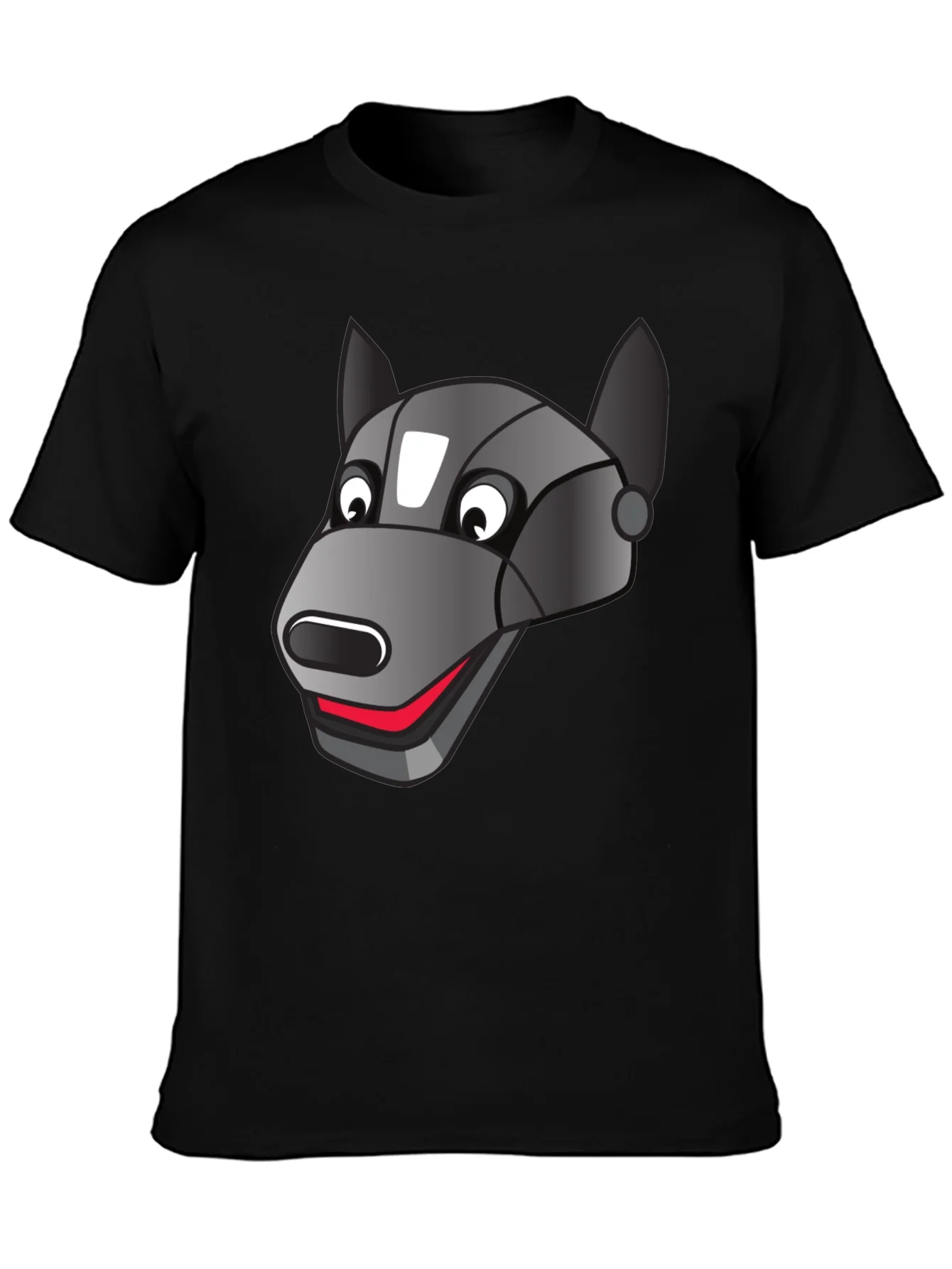 Robotic Dog Graphic T-Shirt - Black
