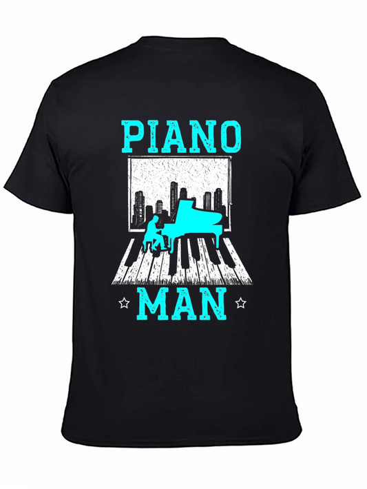 Piano Man Graphic T-Shirt - Music Lover Tee
