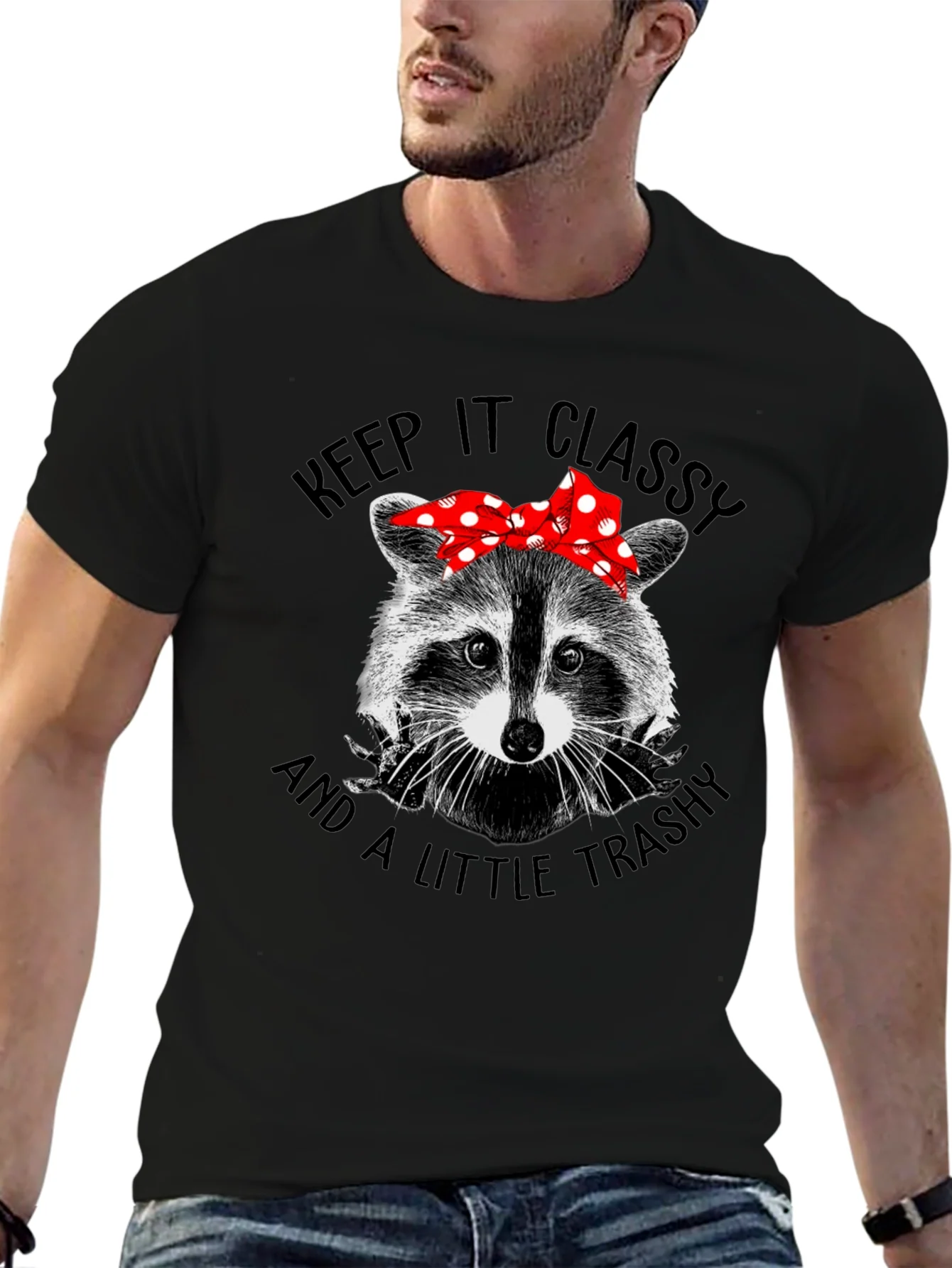 Classy Trashy Raccoon Graphic Tee